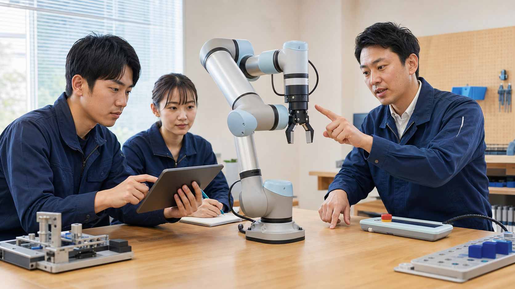 技術分野の学び直しに取り組む社会人を描いたイラスト